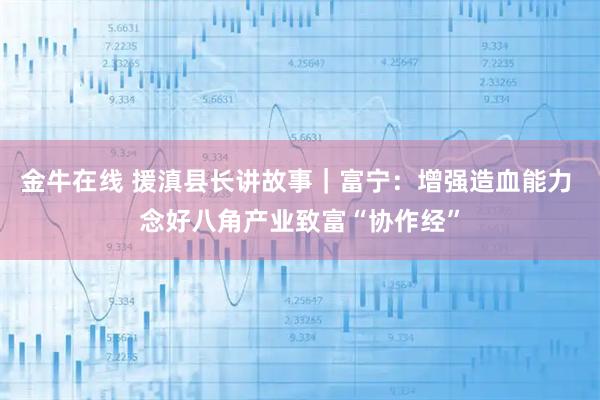金牛在线 援滇县长讲故事｜富宁：增强造血能力 念好八角产业致富“协作经”