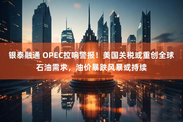 银泰融通 OPEC拉响警报！美国关税或重创全球石油需求，油价暴跌风暴或持续