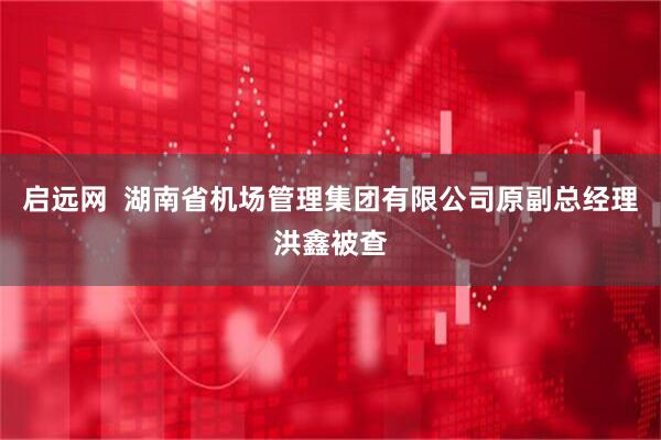 启远网  湖南省机场管理集团有限公司原副总经理洪鑫被查