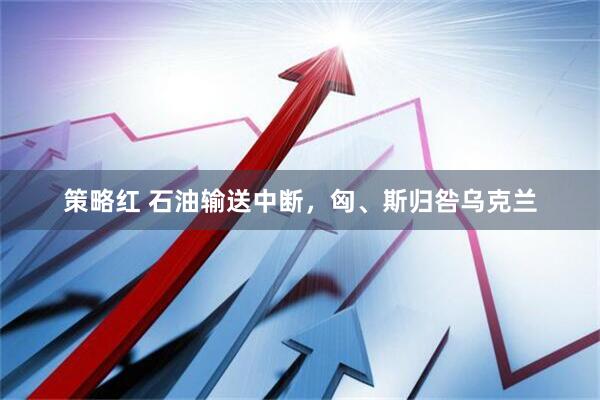 策略红 石油输送中断，匈、斯归咎乌克兰